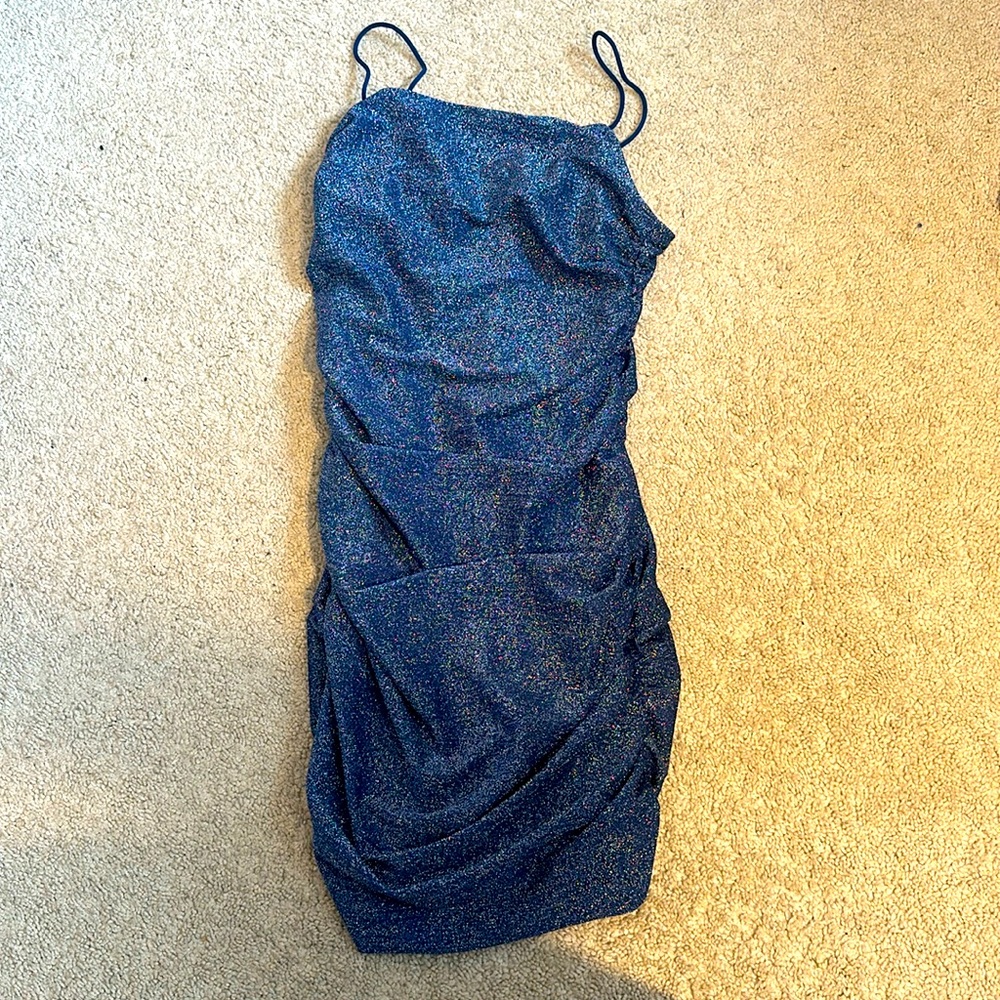 Blue sparkly homecoming dress